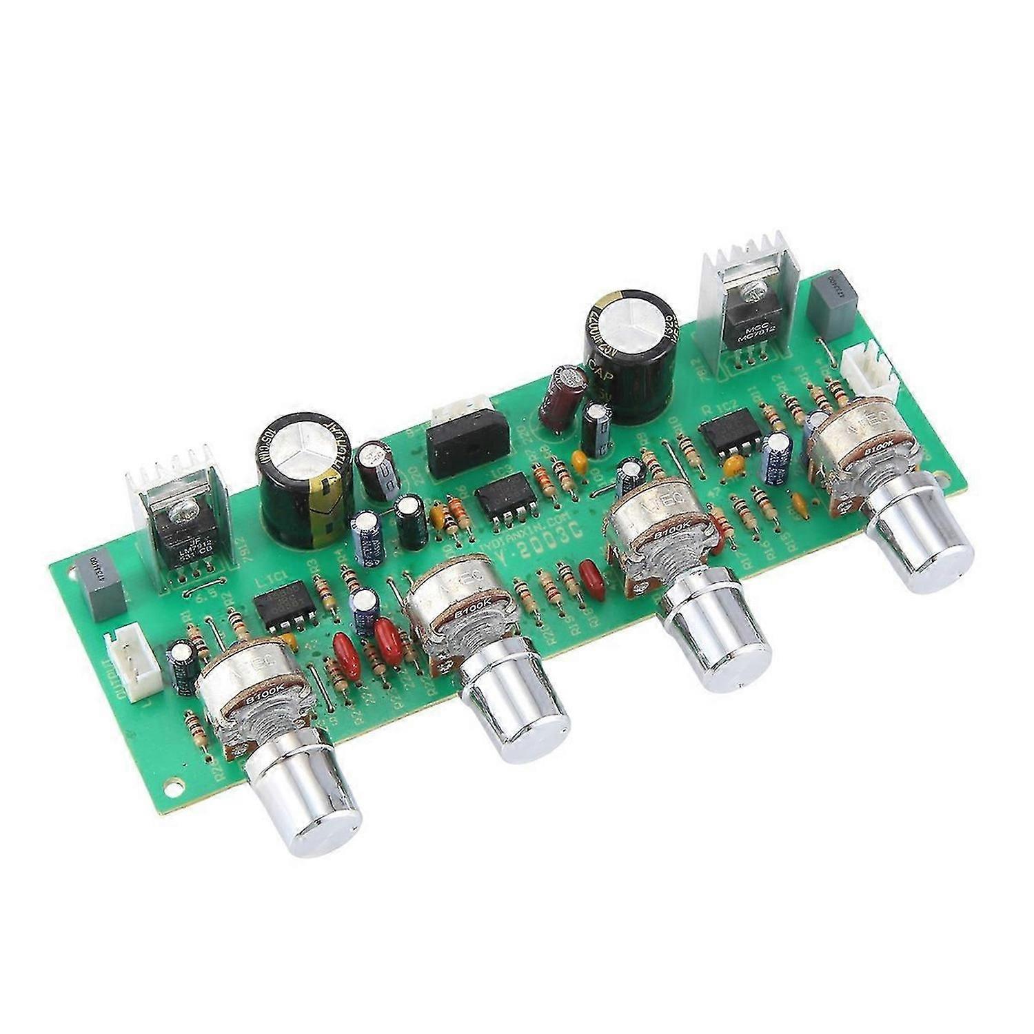 12V NE4558 HIFI Preamp نغمة المجلس باس ثلاثة أضعاف التحكم في مستوى الصوت قبل مكبر للصوت المجلس