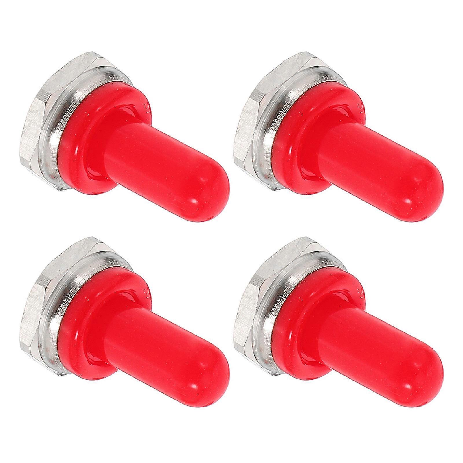 Toggle Switch Boot Protective Cap For Various Environments Diameter 12mm Dustproof 4Pcs