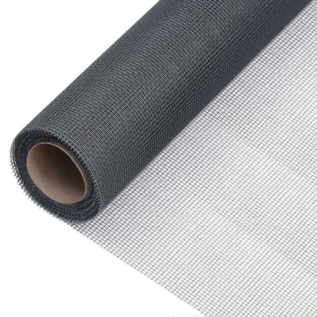 Fliegengitter Fiberglas 100x2000 cm Grey, Durable Insect Screen, Window and Door Mesh, Fine Mesh Fabric