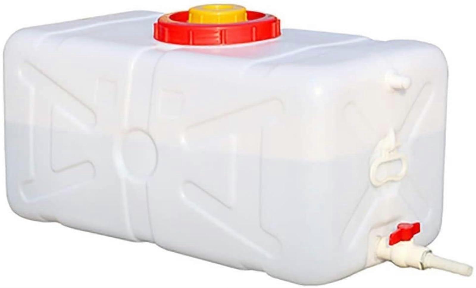 Storage Container Food Grade Plastic Large Horizontal Rectangular Tank Thickened Outdoor Tank Household Water Container Lid White Water Container 30L