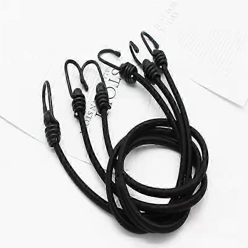 40 inch Bungee Cords with Hooks Heavy Duty, 4 Pack and Black Color Cord, Marine