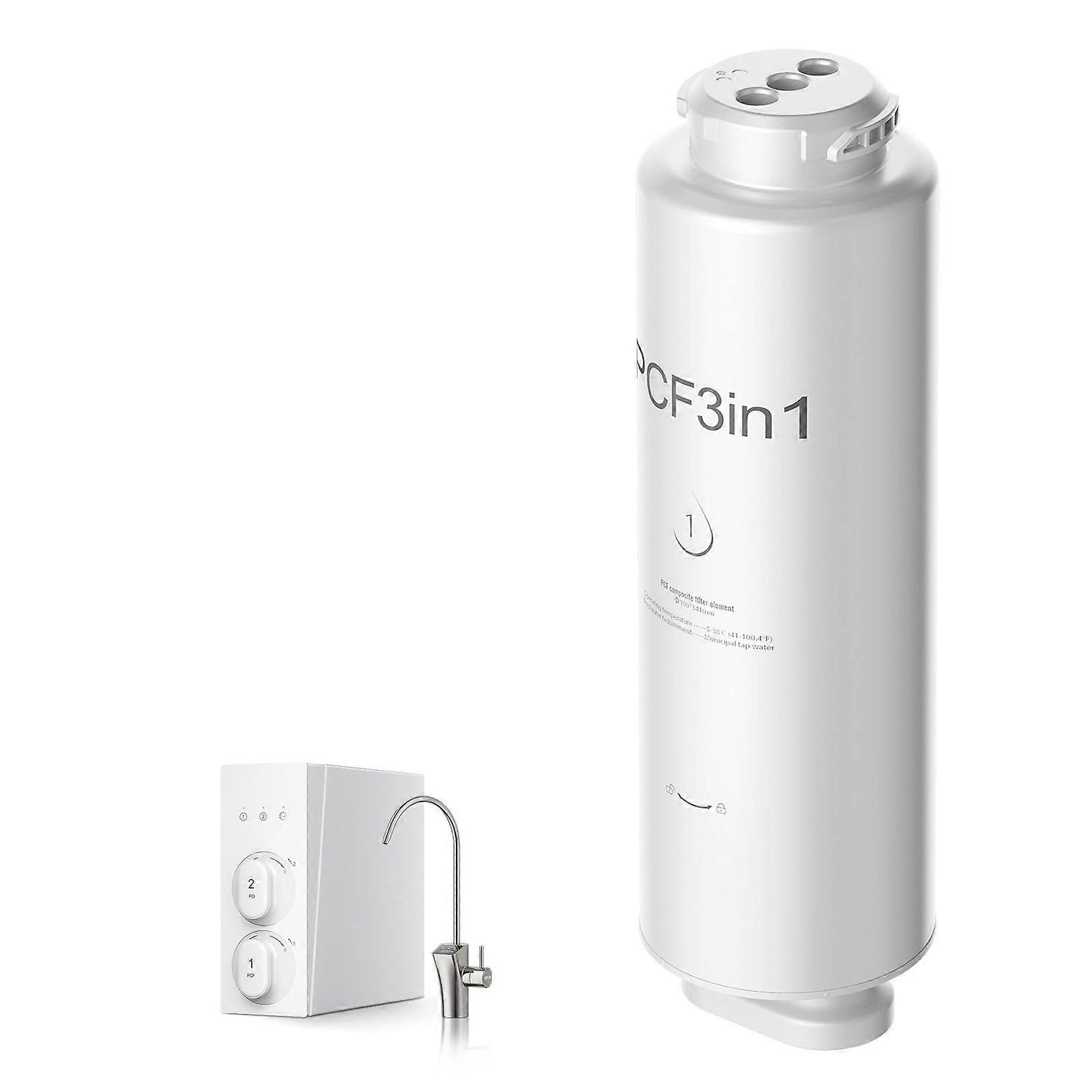 PCF Replace Filter, 6-layer PCF Composite Water Filter Replacement, Compatible with Under Sink Water Filter System SS-001, SS-003 & SS-005