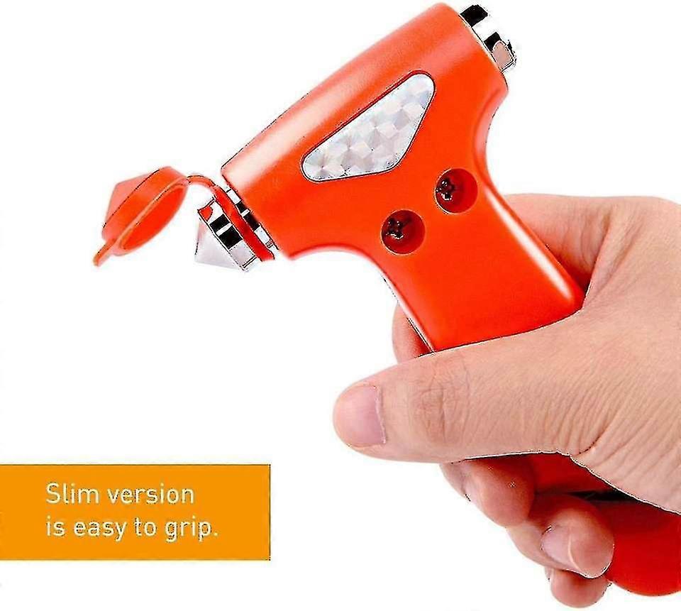 Auto Emergency Escape Hammer with Window Breaker and Seat Belt Cutter, Red Emergency Tool for Car Accidents