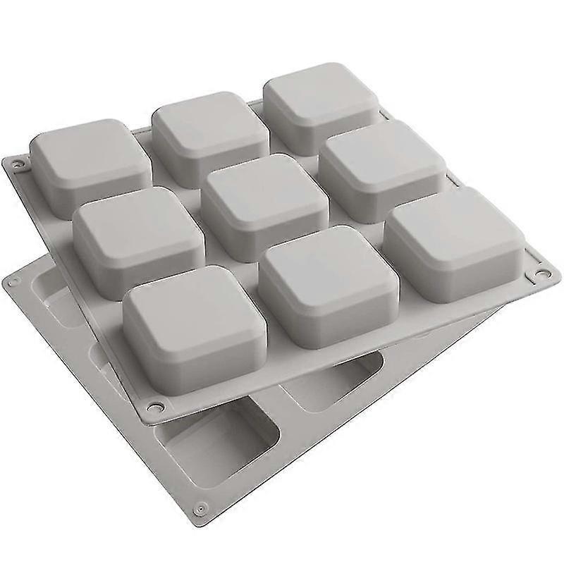 Square Silicone Soap Mold with 9 Cavities for DIY Handmade Soap Making