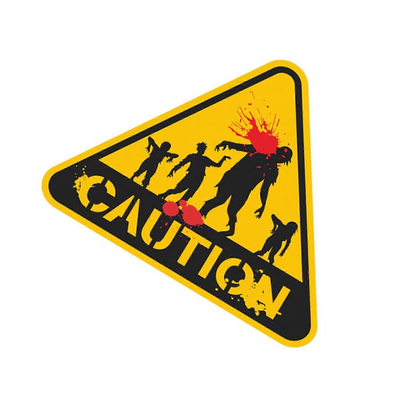 ハロウィーン警告ステッカーゾンビウォールデカールPVCホラーデコレーション防水屋外屋内サイン