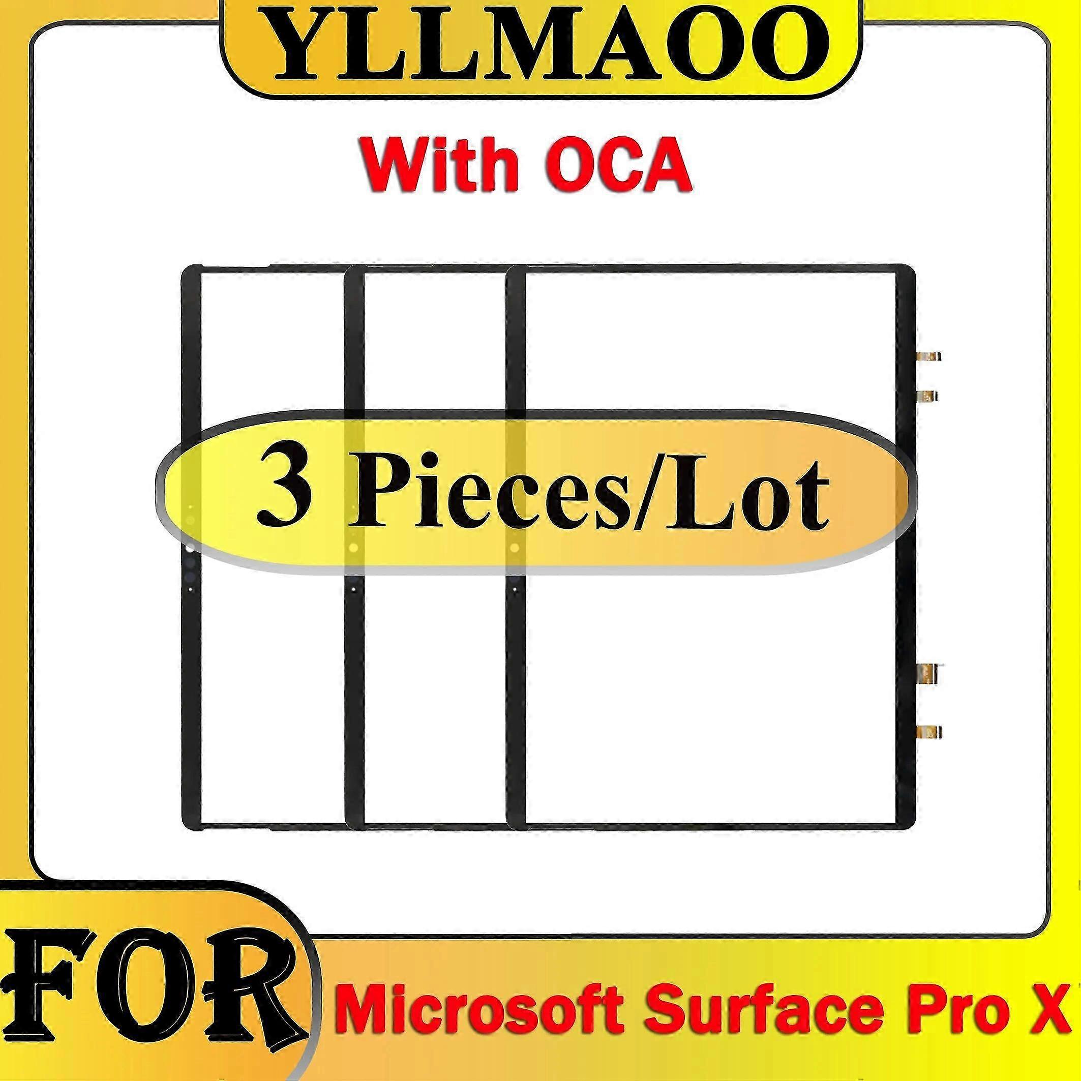 3/5/10 PCS Touch Glass with OCA for Compatible Microsoft Surface Pro X 1876 Touch Screen Replacement