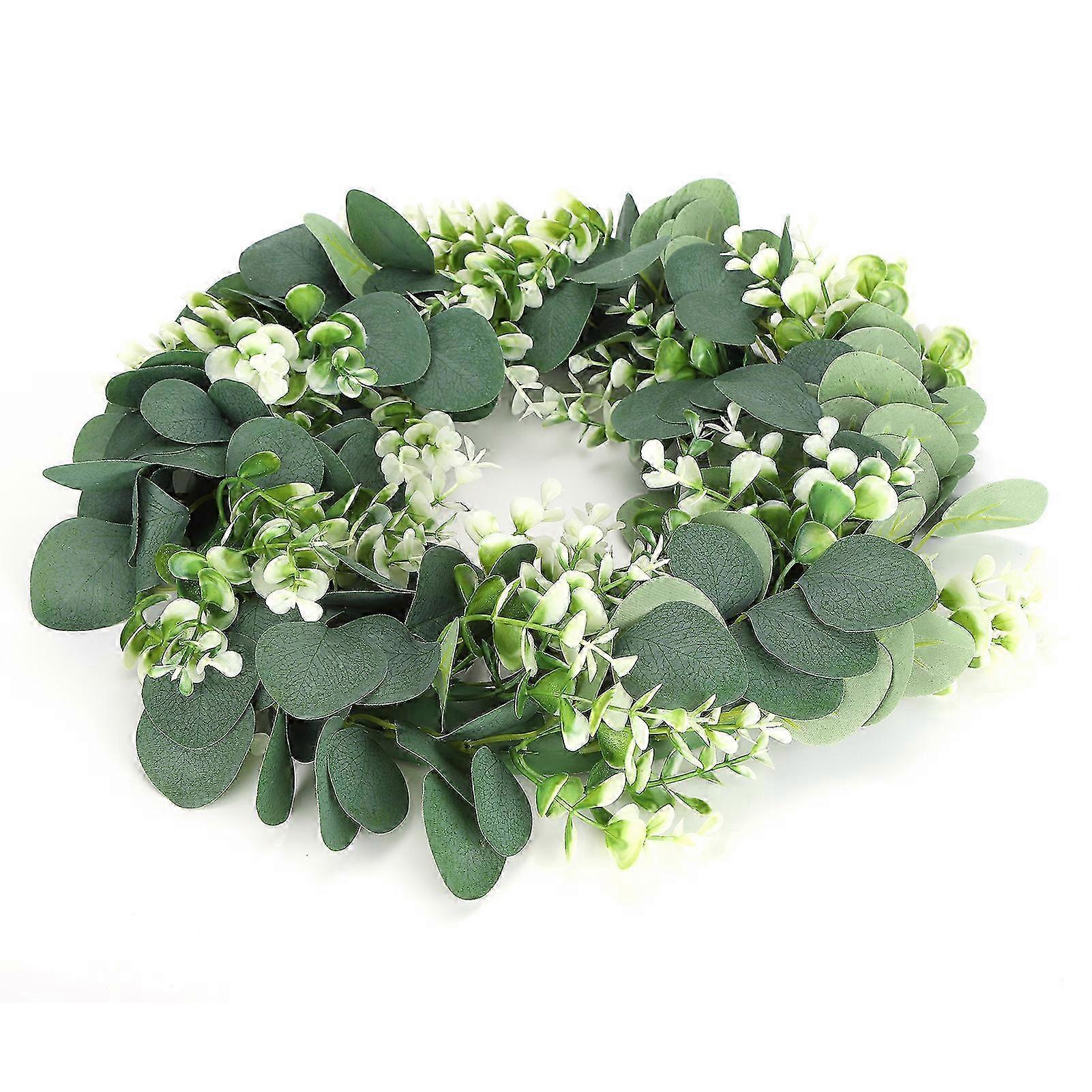 Artificial Green Leaf Wreath for Home Wall or Window Decoration