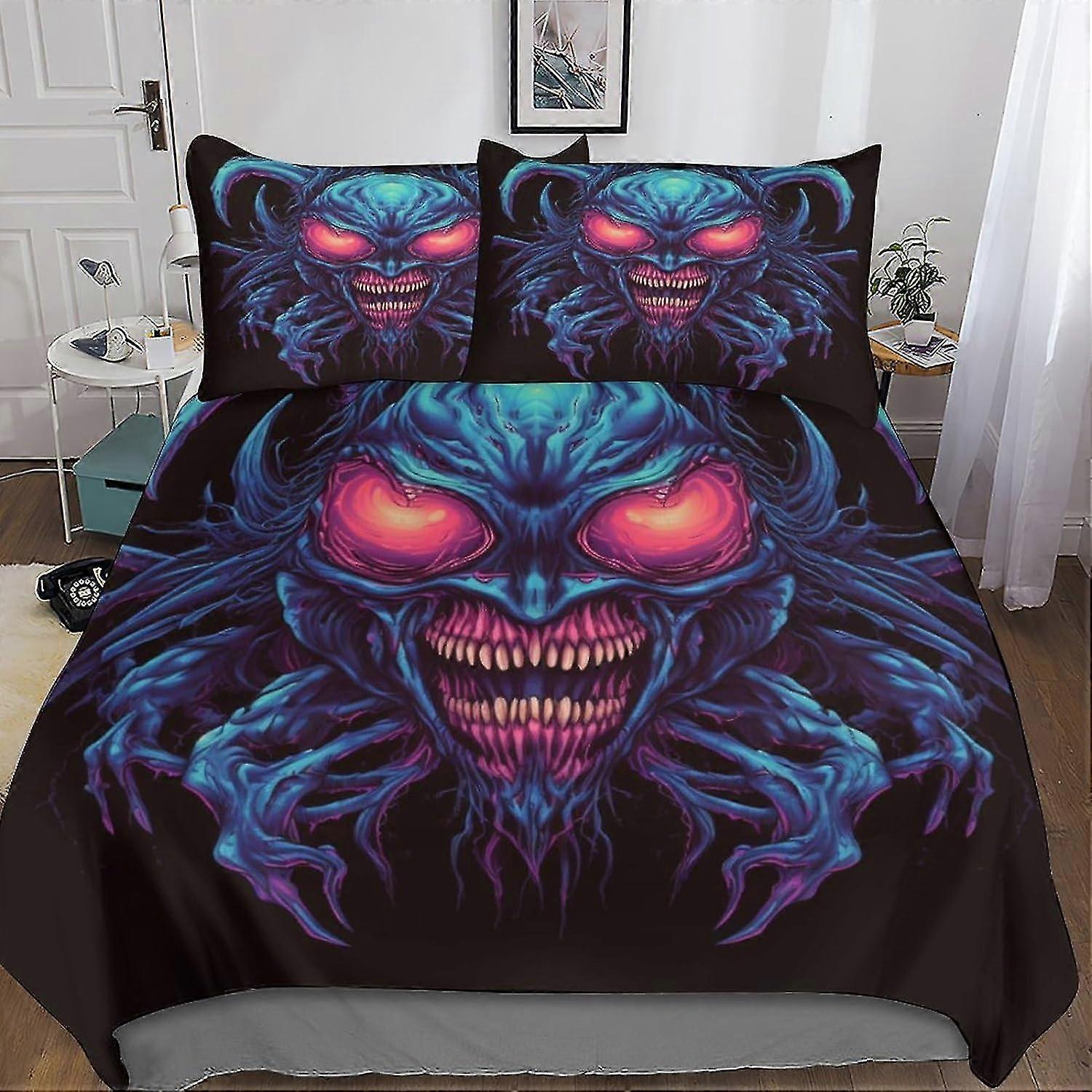 Zestaw poszewek na kołdrę Psychedelic Art Bedding, drukowany w 3D 3-częściowy zestaw kołder z miękkiej mikrofibry dla nastolatków i dorosłych