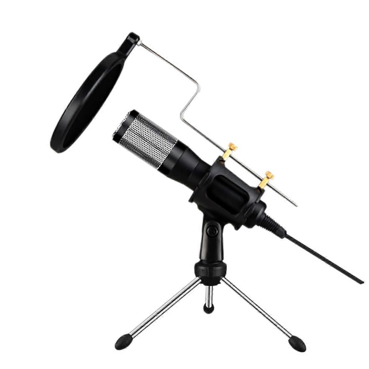 USB Microphone Podcast Microphone with Foldable Tripod for Voice Recording