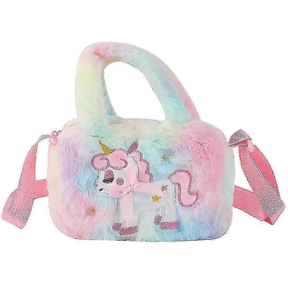 Stylish Portable Plush Crossbody Bag for Kids
