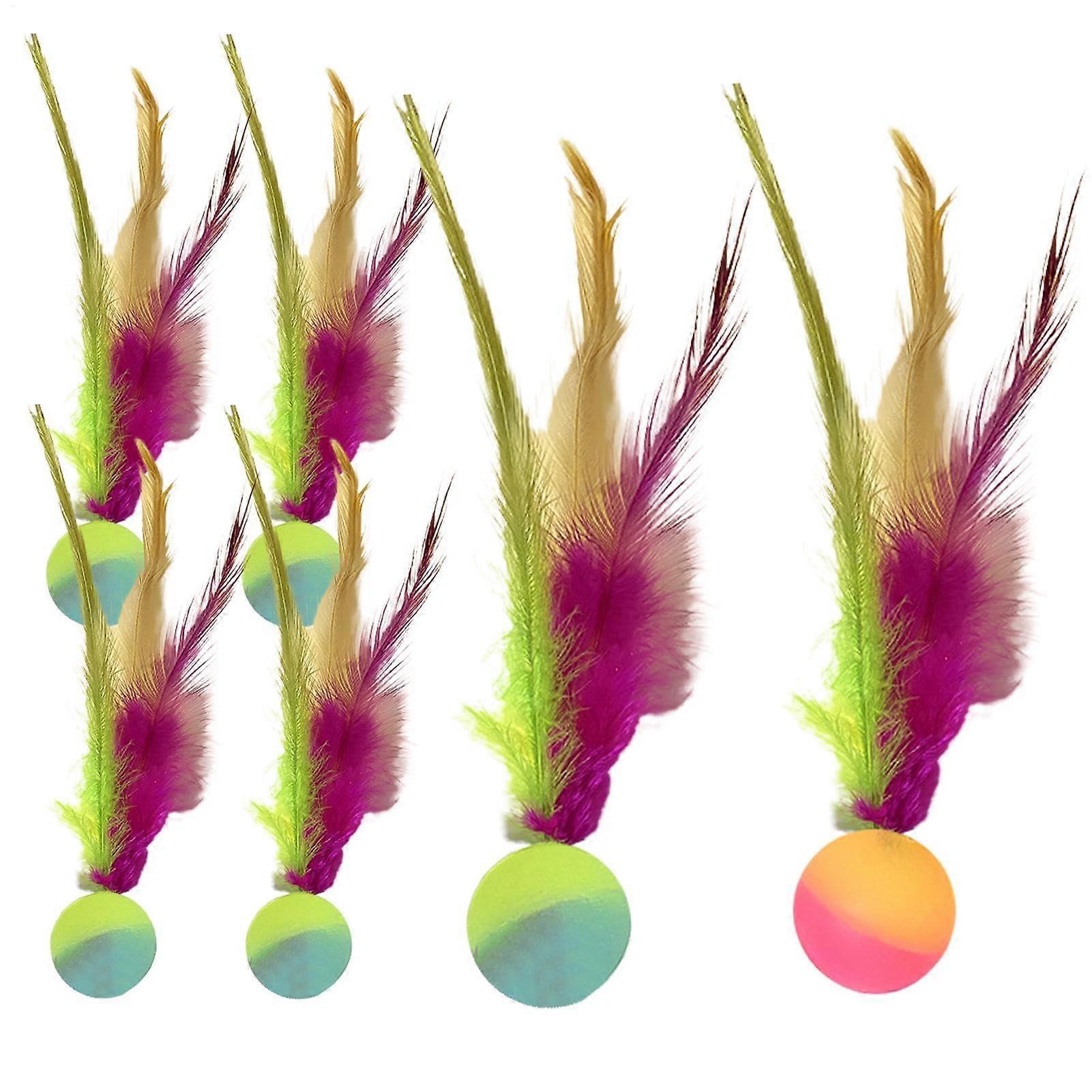 Elastic Cat Balls, Spring Elastic Cat Balls  Pet Exercise Ball  Kitten Rolling Interactive Spring Bouncy Rolling Toys for Indoor Cat Pets
