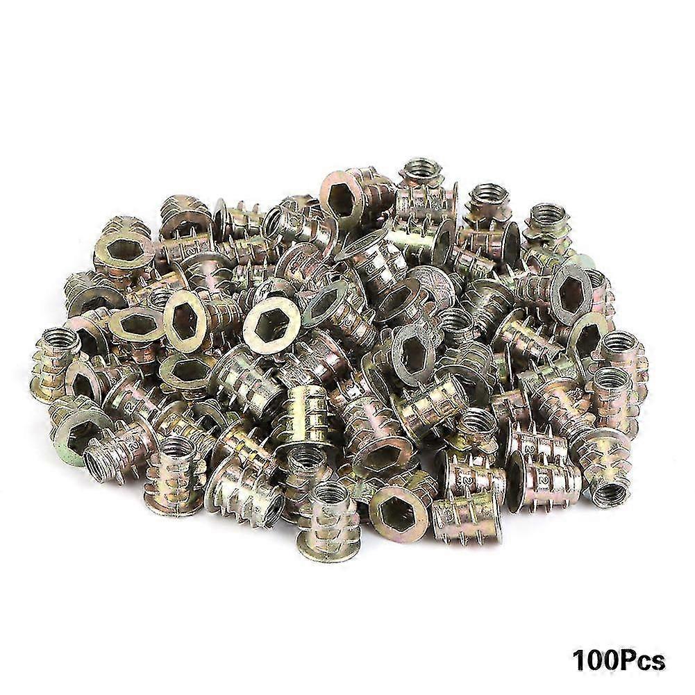100pcs M4 M5 Zinc Alloy Inside Hex Socket Insert Nuts for Wood Furniture