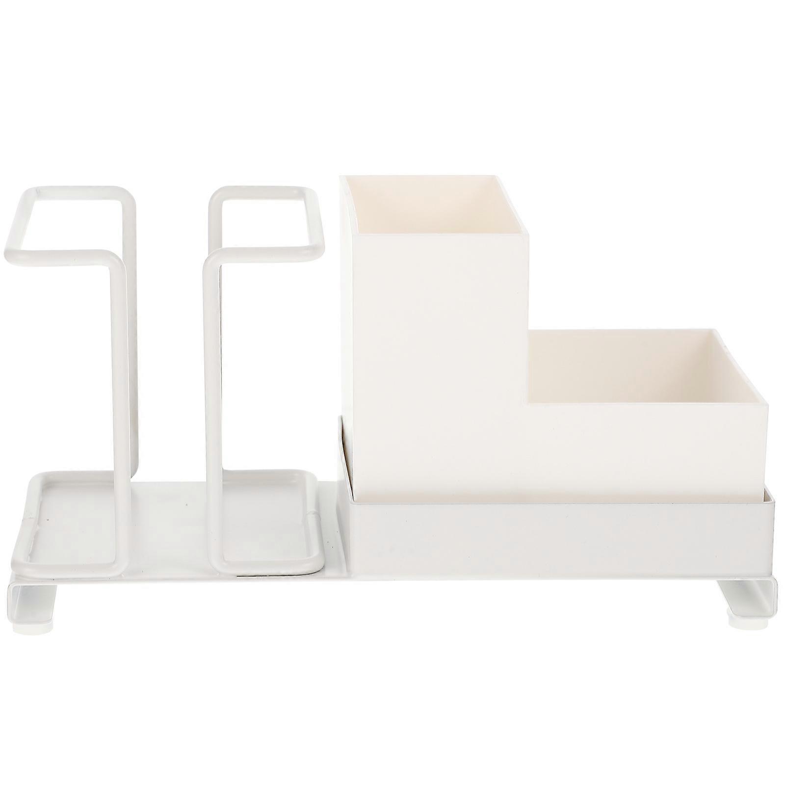 Disposable Coffee Cups Holder Rectangular Shape Delicate Texture Restaurant Dessert Shop Carbon Steel PP 1Pack