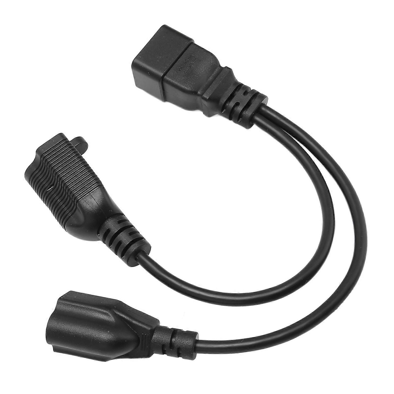 IEC320 C20 Male to 5‑15R 5‑20R Female Power Cable Plug and Play Reinforced PVC Shell 1 in 2 Out Y Splitter Power Cable