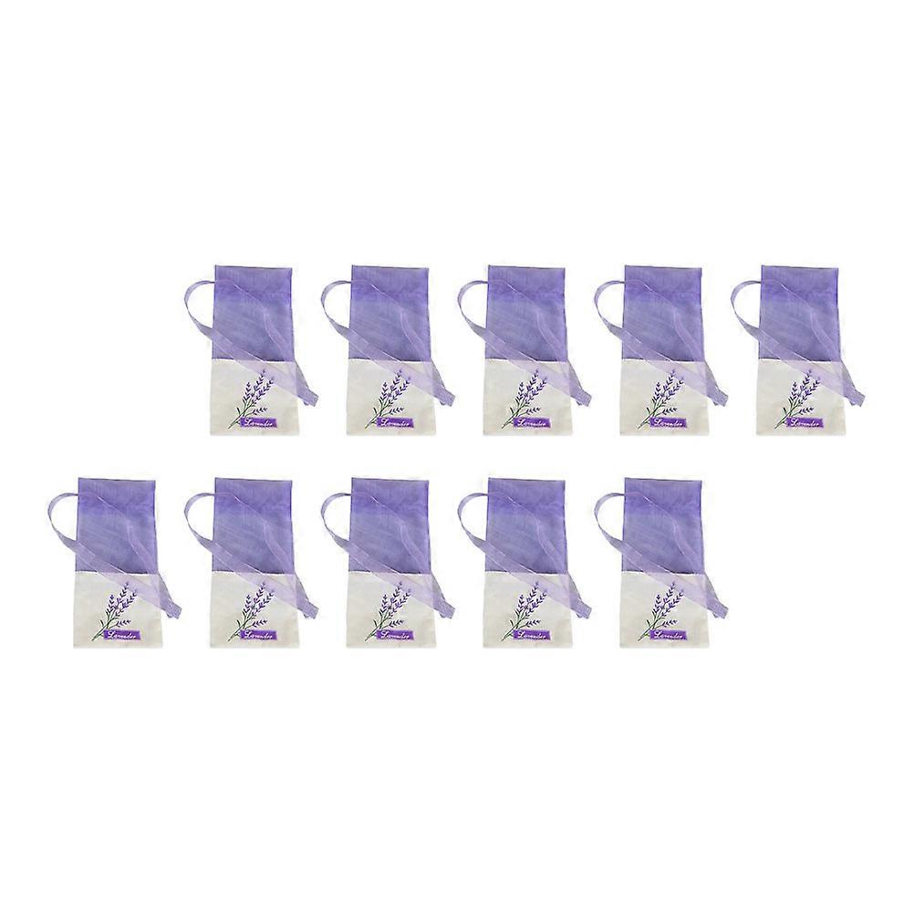 22Pcs Lavender Scented Sachets with Beautiful Lavender Pattern for Storage Use Purple Gauze and Fabric