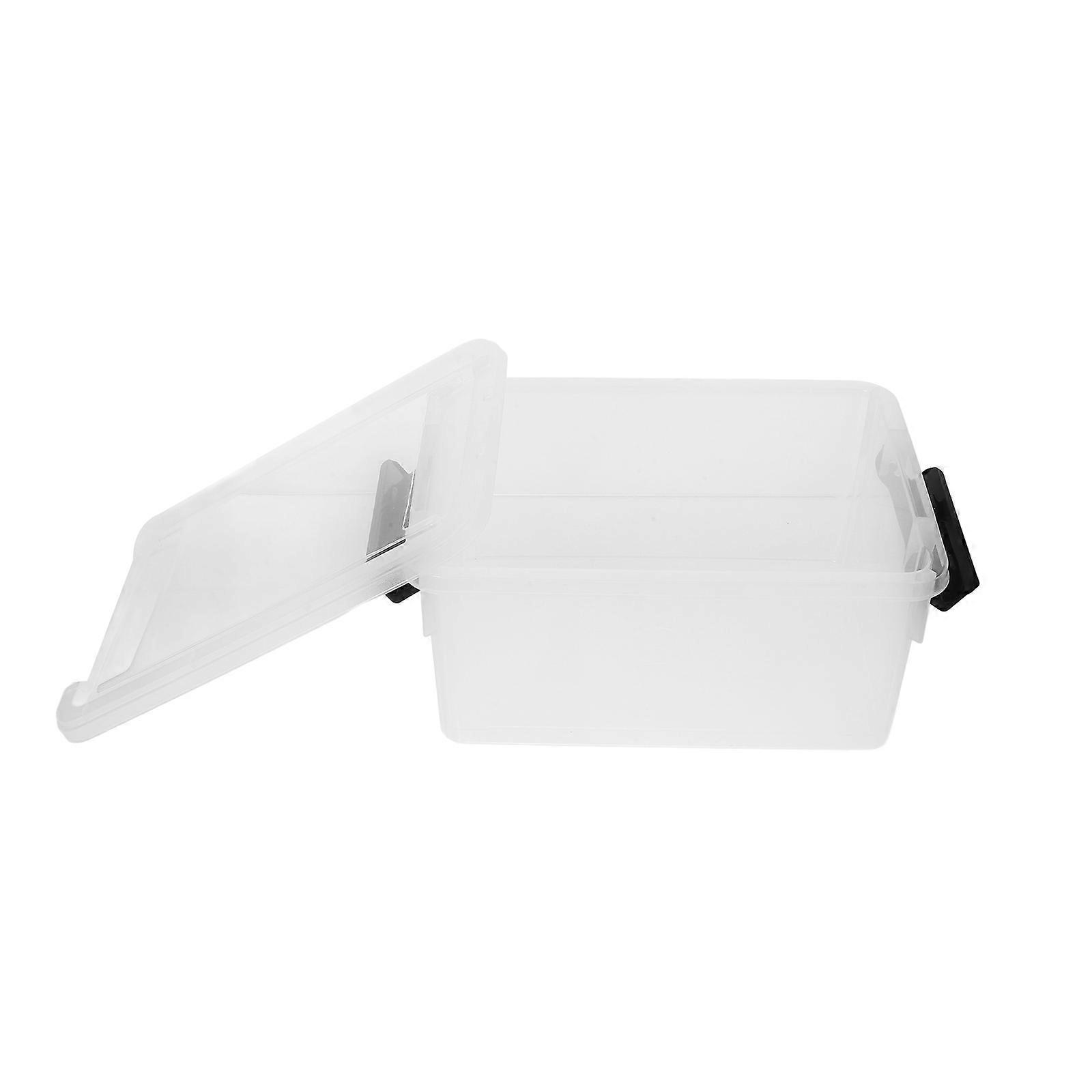 Clear File Folder Box Storage Container Minimalist Student Dormitory 7L