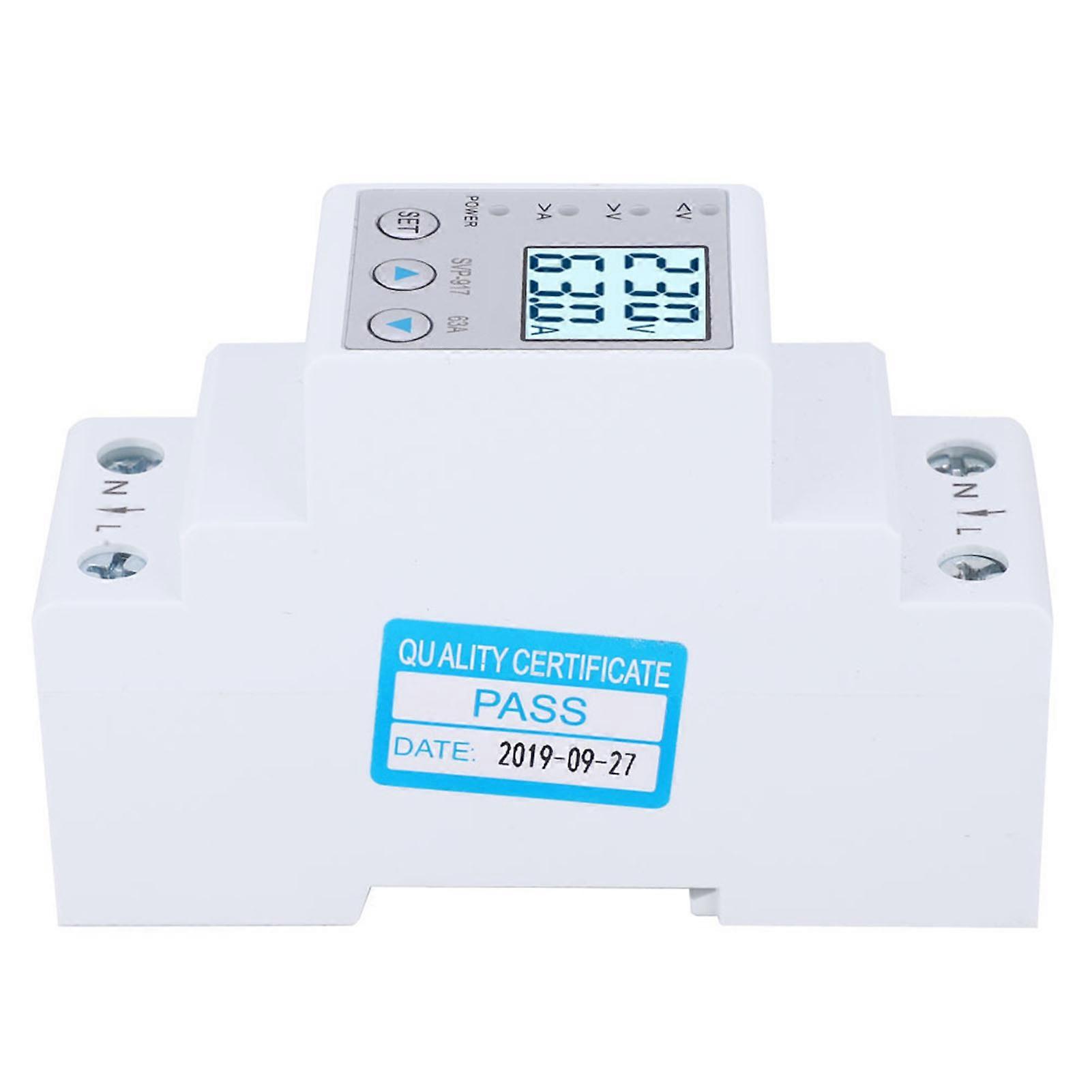 Protector Single Phase Auto Recovery Protective Device with Voltage Current Power Display(63A )