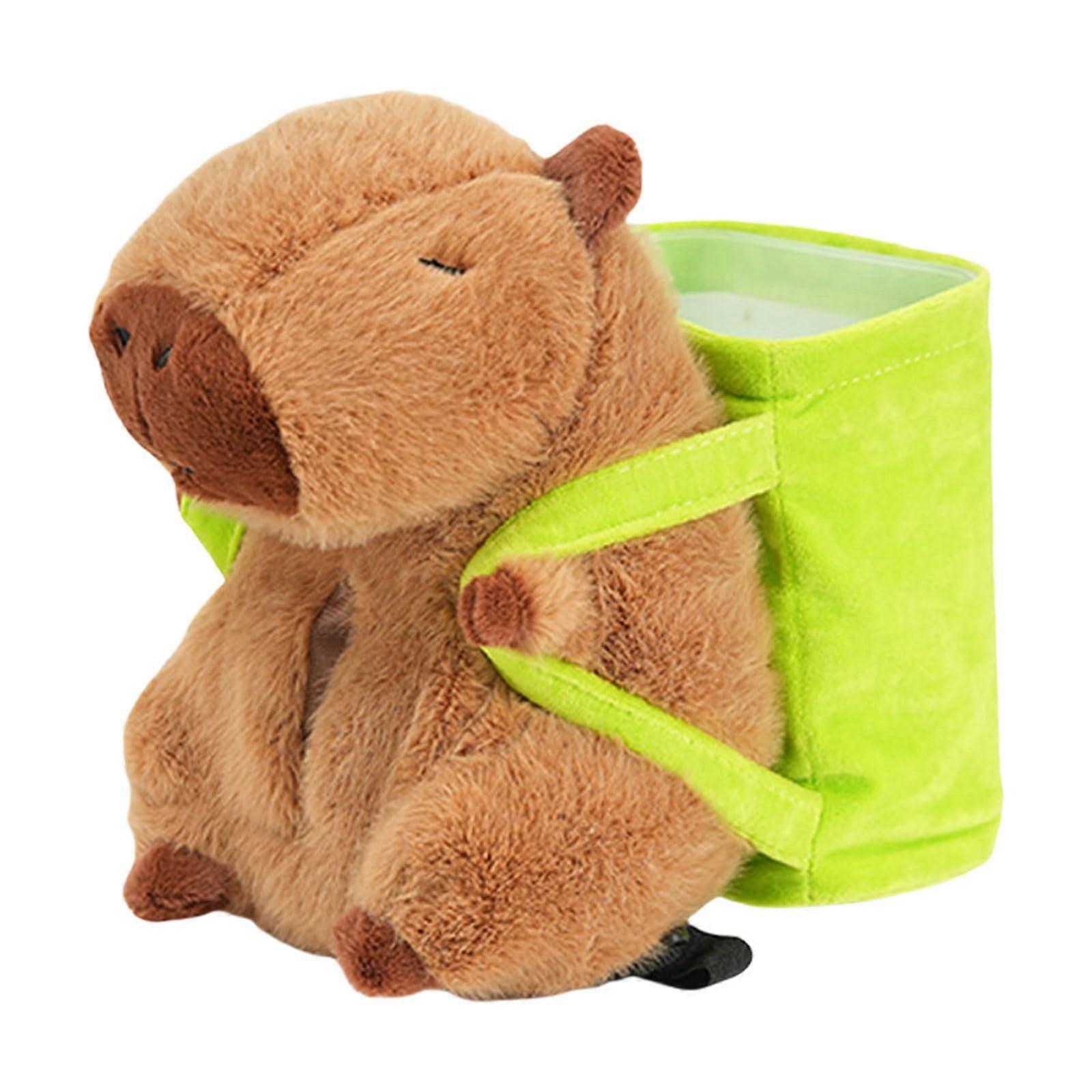 2in1 Beautiful Car Armrest Box Tissue Box Trash Can Interior Decoration Storage for Paper Tissues Napkins Organizers Capybara Tissue Box
