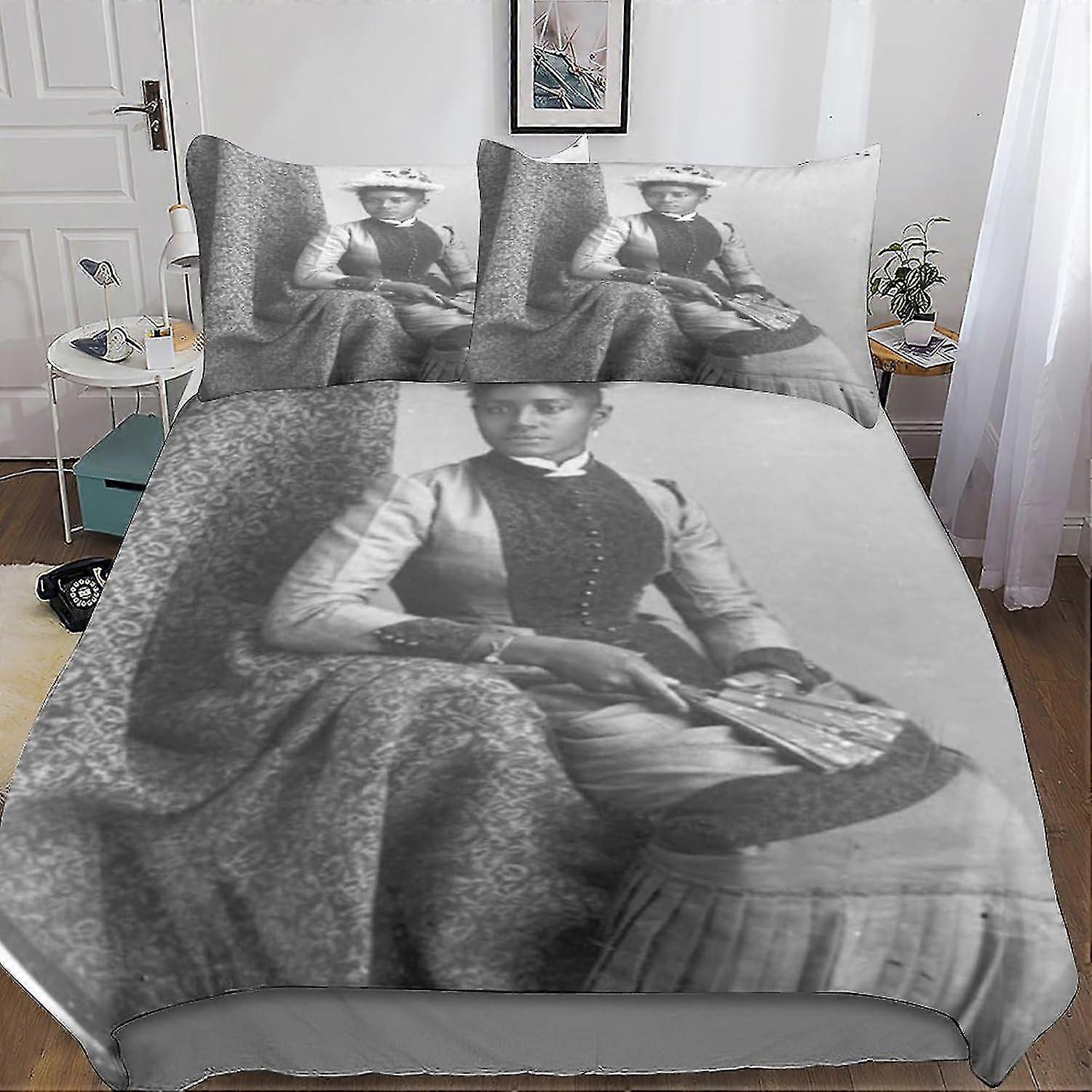 Victorian Era 3D Printed Duvet Cover Set, 3 Piece Soft Microfiber Bedding with Zip