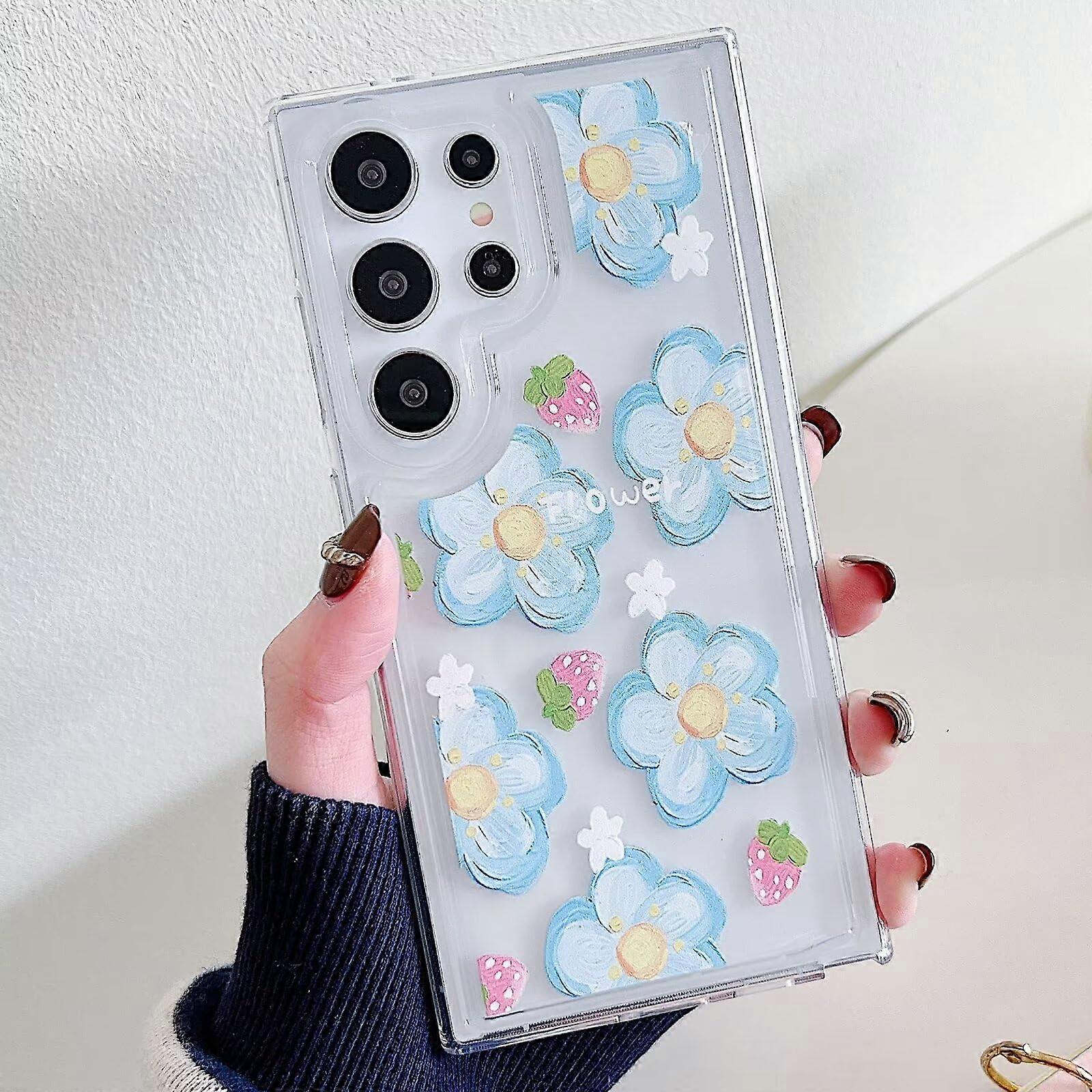 Nadoli Transparent Silicone Case for Samsung Galaxy S20 FE, Lightweight Soft Shockproof Cover with Colorful Flower Design