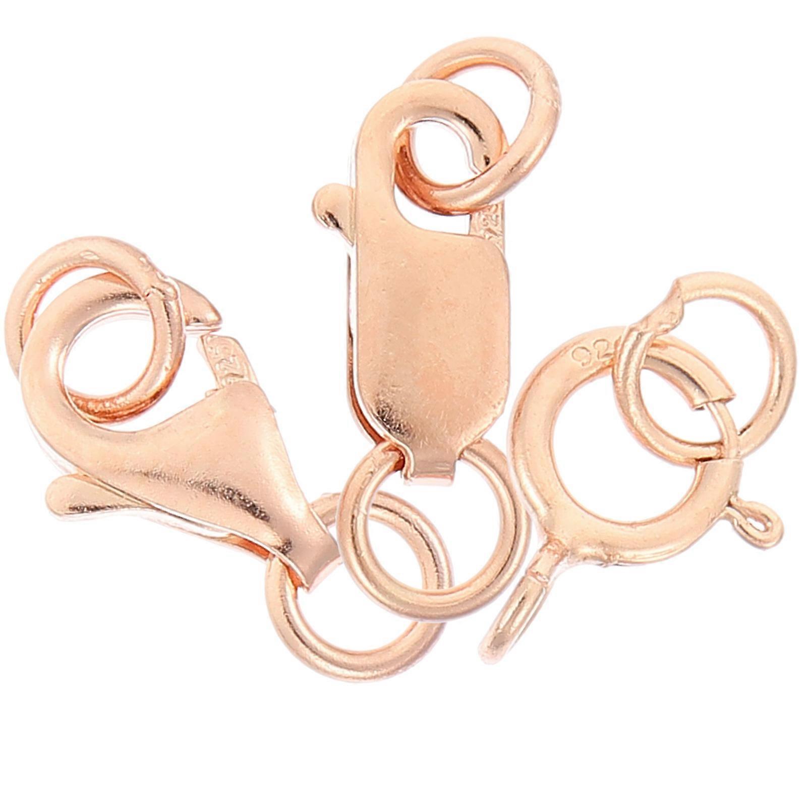 3pcs Lobster Clasps with Open Jump Rings for DIY Jewelry Making – Universal Necklace and Bracelet Connector Buckles