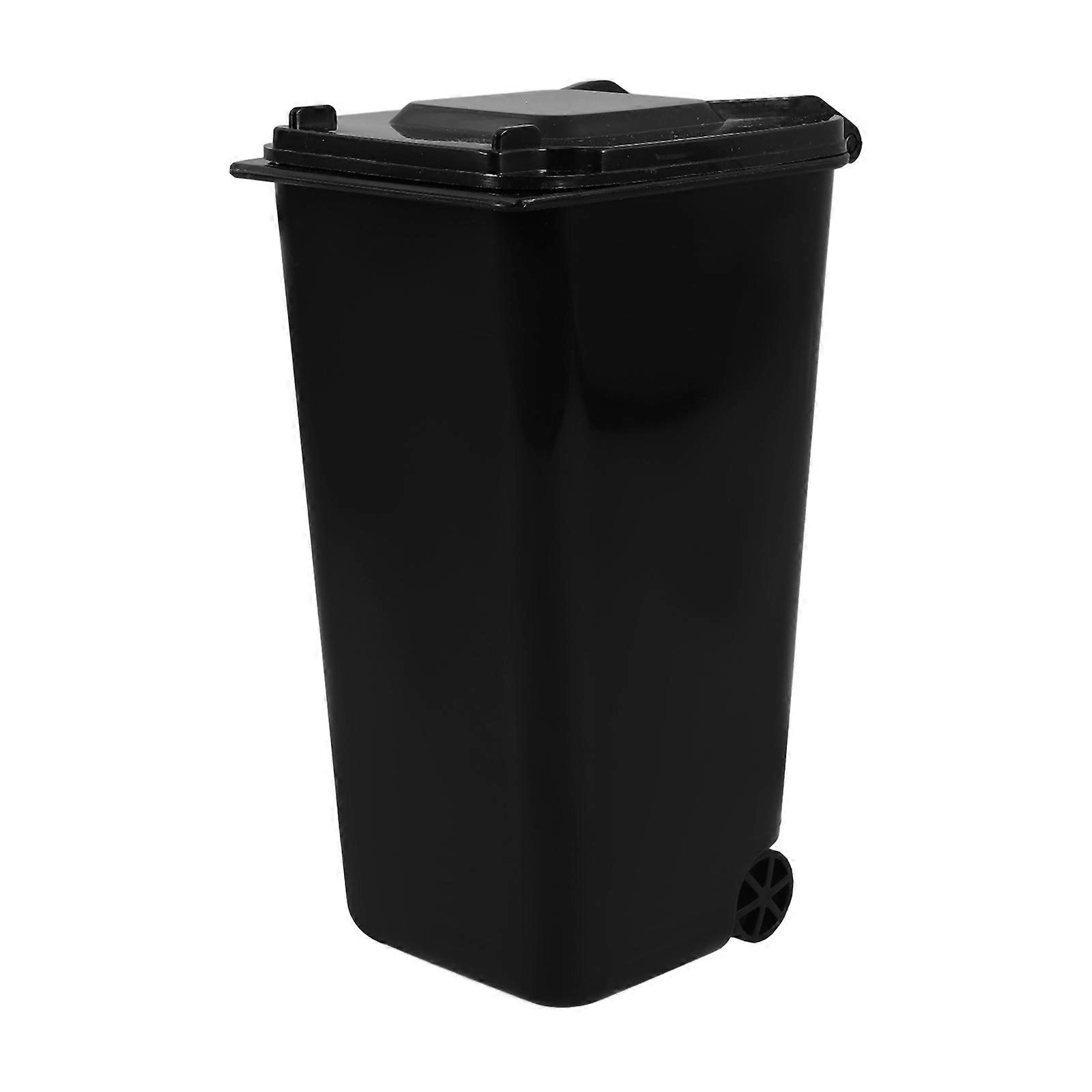 It sounds like you're describing a product listing for a **mini garbage bin with a lid** — a compact and decorative trash can designed for use on