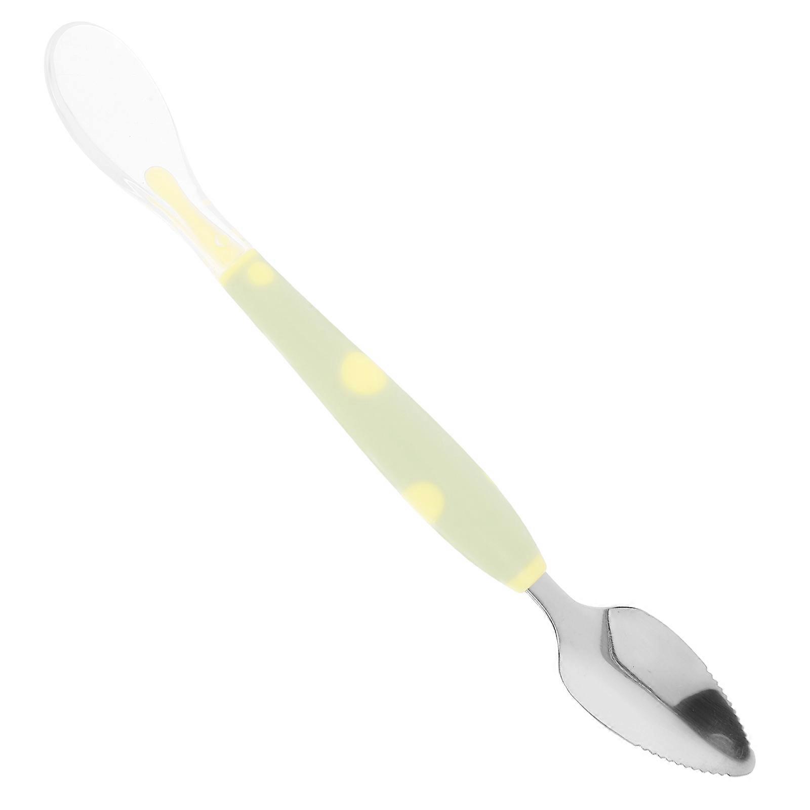 Baby Food Supplement Spoon Double Head Portable Complementary Food Feeding Assorted Color 22.00X4.00X1.00CM Silicone 1Pcs