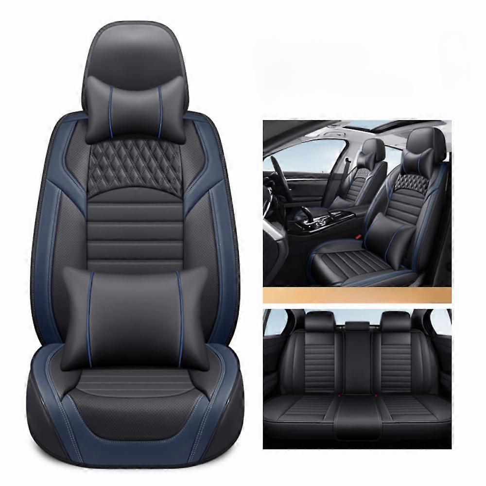 Car Seat Covers Series For MB M-Class ML, Black And Blue Luxury Version, Compatible ML 450 350 320