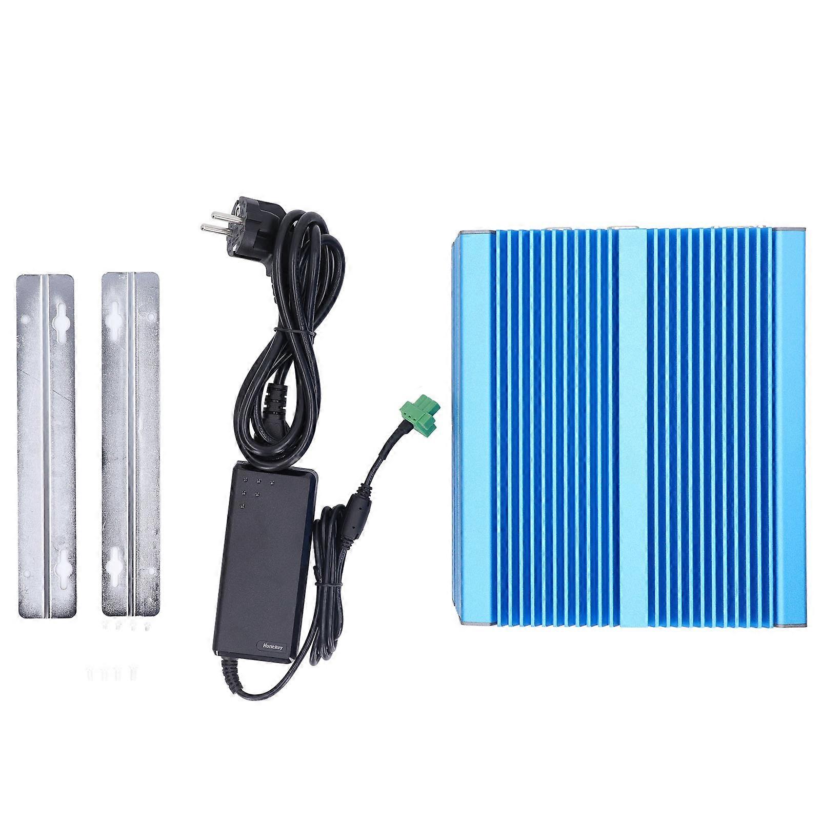 Fanless Industrial Control Computer Dual Core Multifunctional Mini Industrial PC 100‑240V EU Plug
