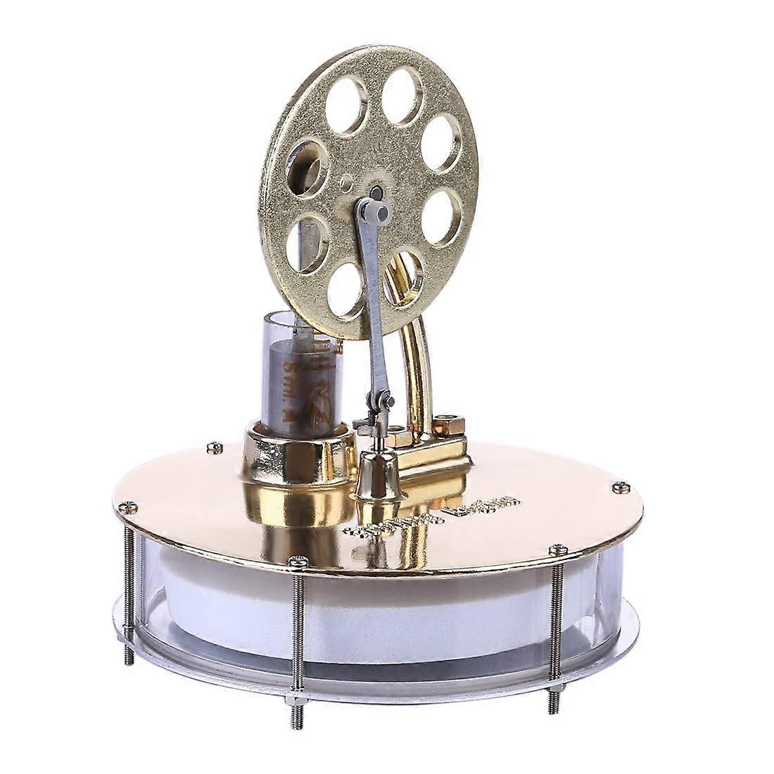 Low Temperature Stirling Engine Model with Arc Holder, Hot Air Operating Scientific Experiment Kit, Creative Gift for All Ages
