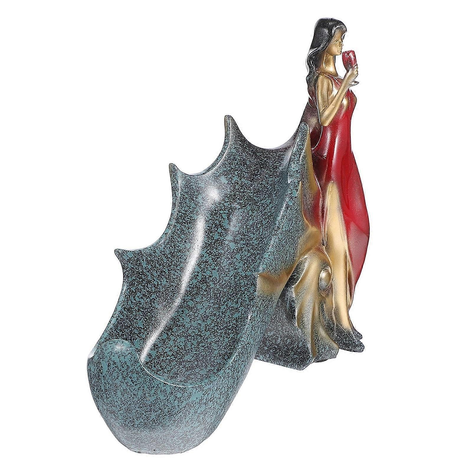 Rack with Girl Modeling Design for Home Bar Resin Material Assorted Color