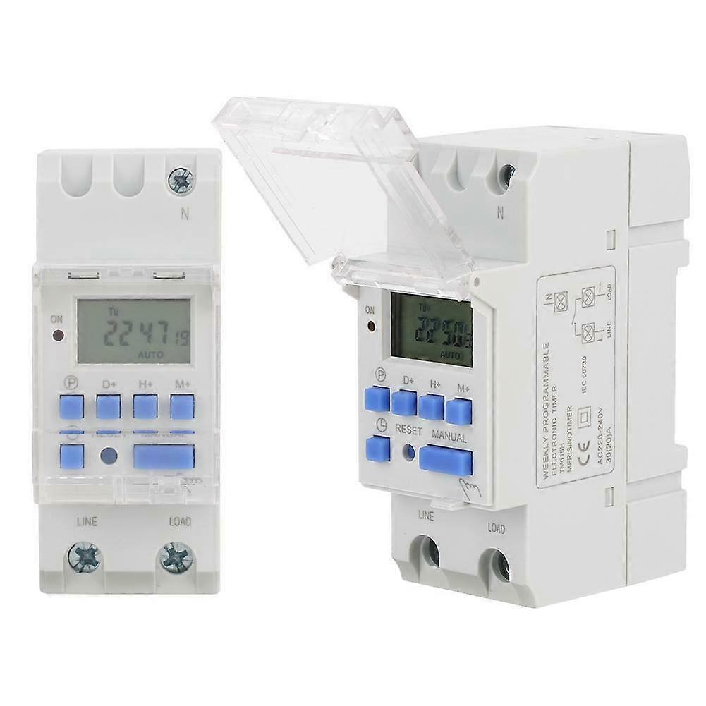 TM615H-2 Weekly Programmable Digital LCD Timer Time Control Switch 220VAC