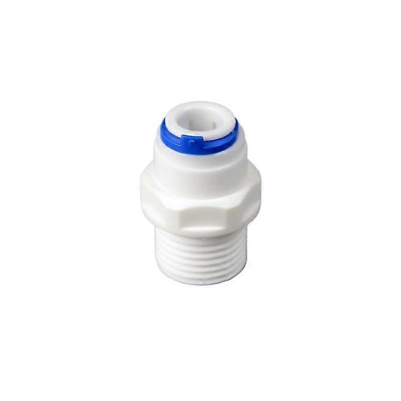 1/2 Thread to PE Tube Quick Connector Family Drinking Water Kitchen Water Filter Attachment RO Filter Reverse Osmosis System (4)