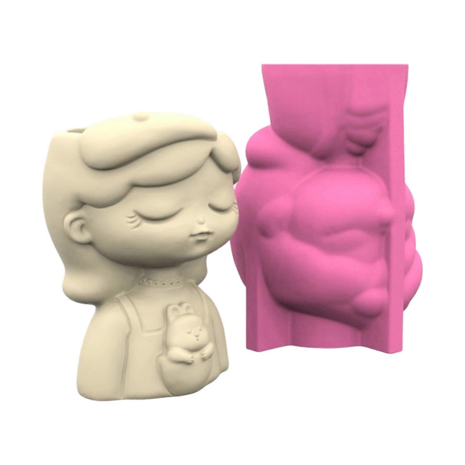 Creative Flower Pot Silicone Mold Reusable DIY Crafting Tool For Succulent Plant Decoration Decorative Planter Mould Multicolor