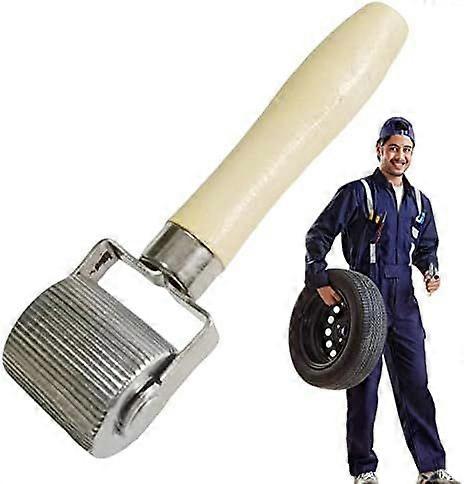 Solid and Durable: This tire repair compaction roller is crafted from high-quality steel material that provides high hardness and sturdiness. It can h
