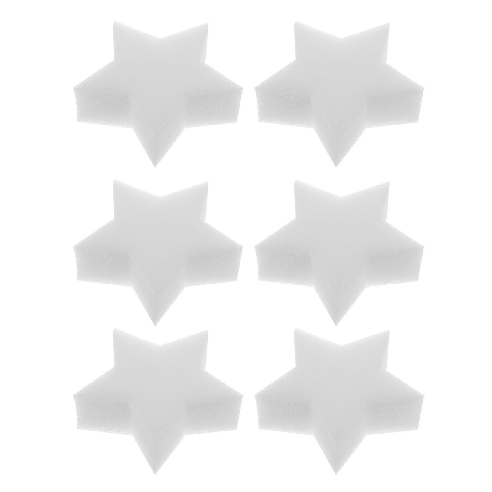 Sponge Filter Five-Pointed Star Design Oil Absorption For Bathtub White 10.00X10.00X3.00CM Reduce Line 20Pcs