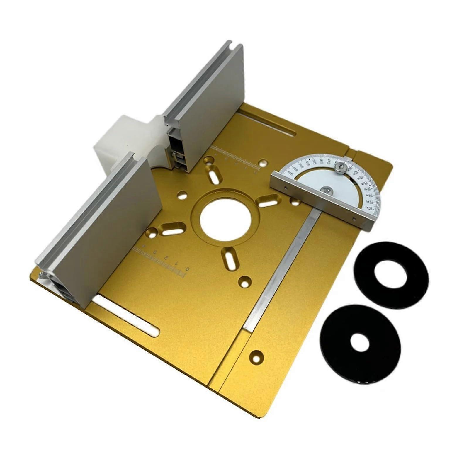 Upgraded 4in1 Router Rack Circular Cutting Gauge for Woodworking Cabinet Fitting Gauge Aluminum Alloy Folding Board for MDF