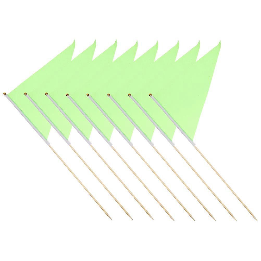 Green Marker Flags for Yard Decoration and Lawn Marking Sturdy Bamboo and Polyester Large Size