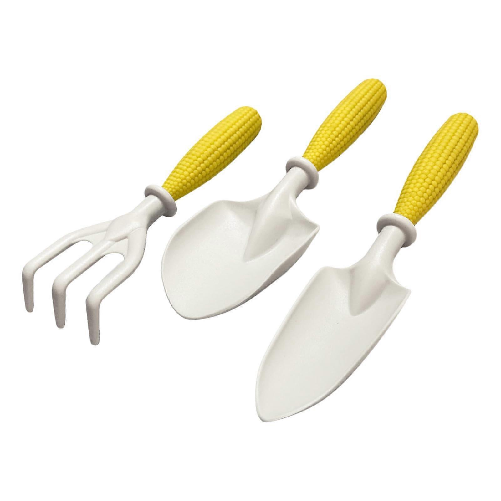 Rake and Shovel Set for Kids, Garden Tools for Soil Planting 3 Piece Set