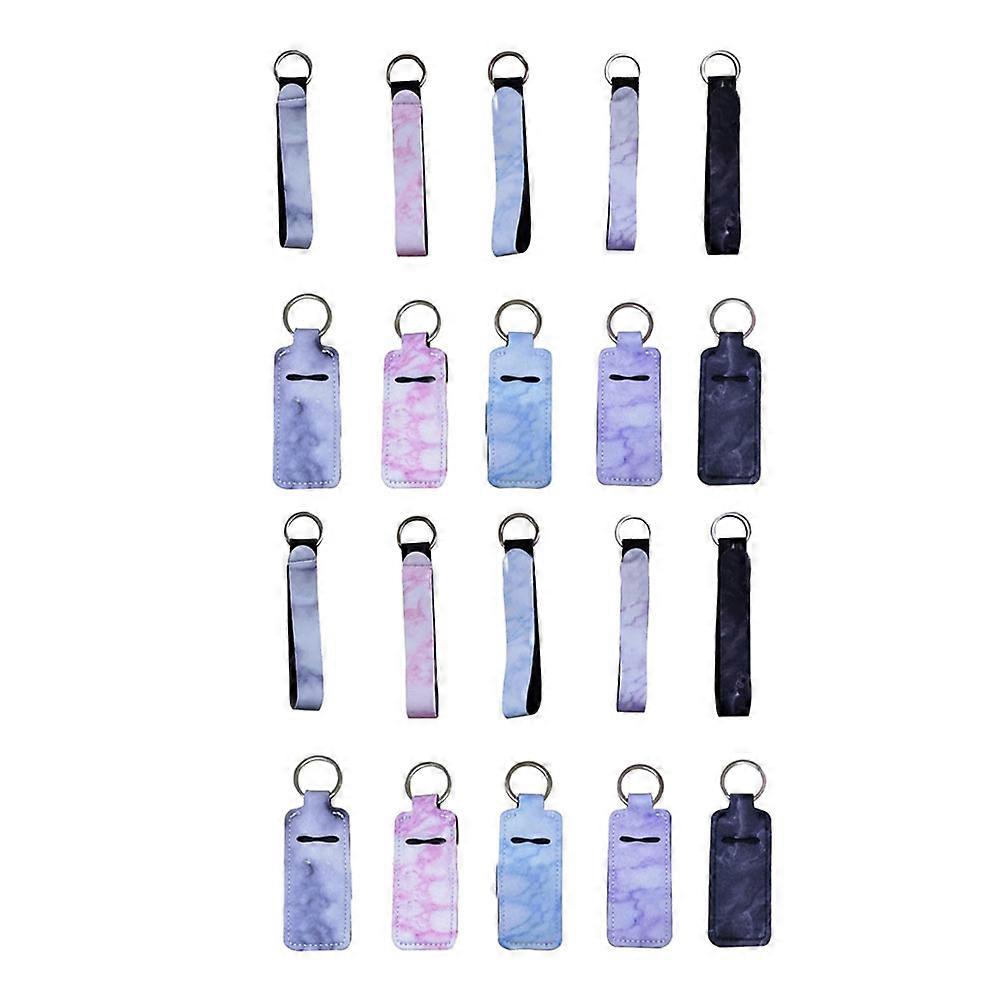 Assorted Color Pouch Lipstick Holder for Keychain 20Pcs