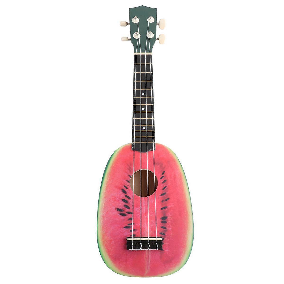 Ukulélé de concert vert avec 4 cordes et apparence élégante pour les mélomanes 21 pouces