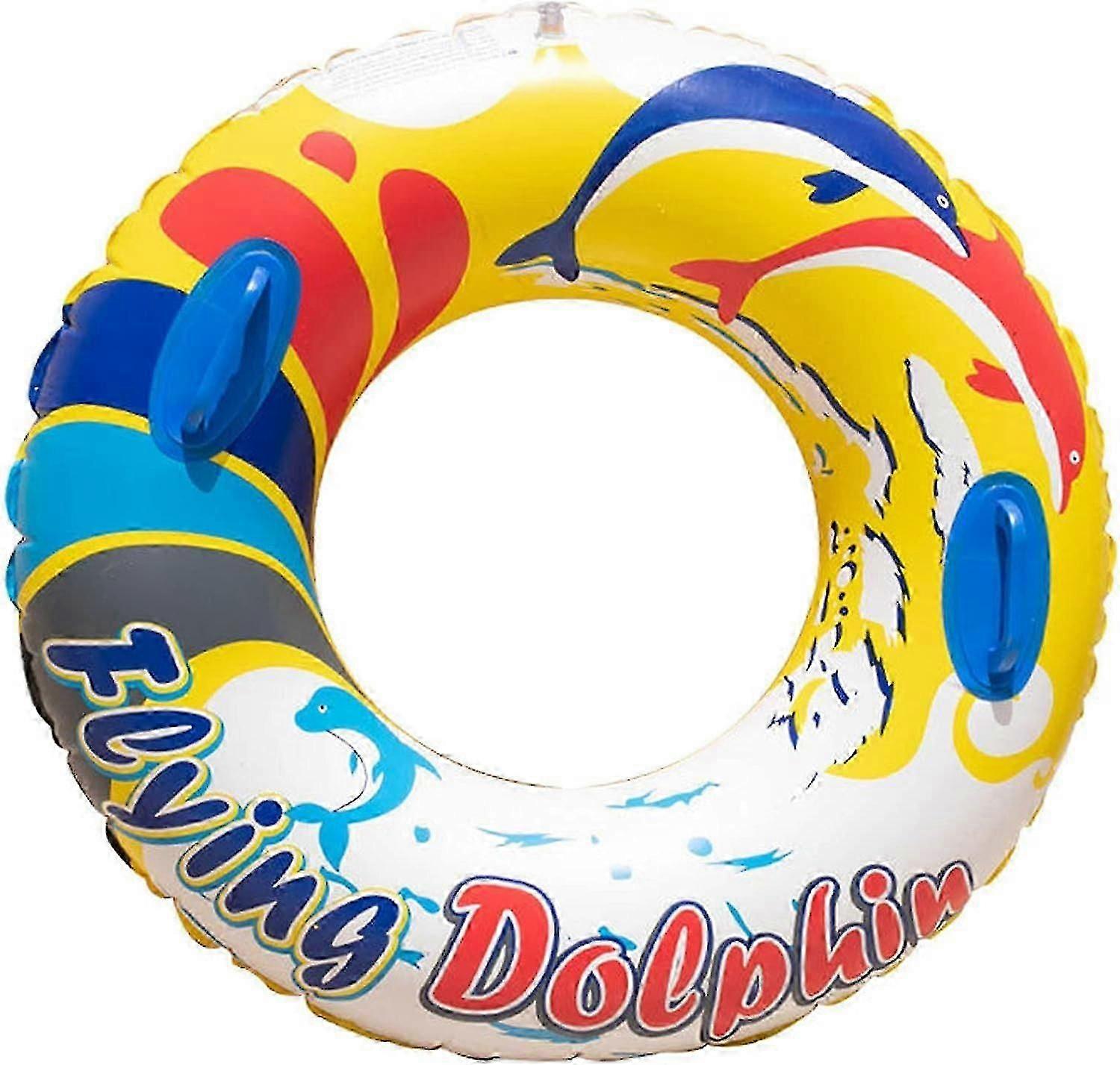 Trendy Inflatable Swim Ring for UK Beachgoers - Tropical Design for Teens & Adults