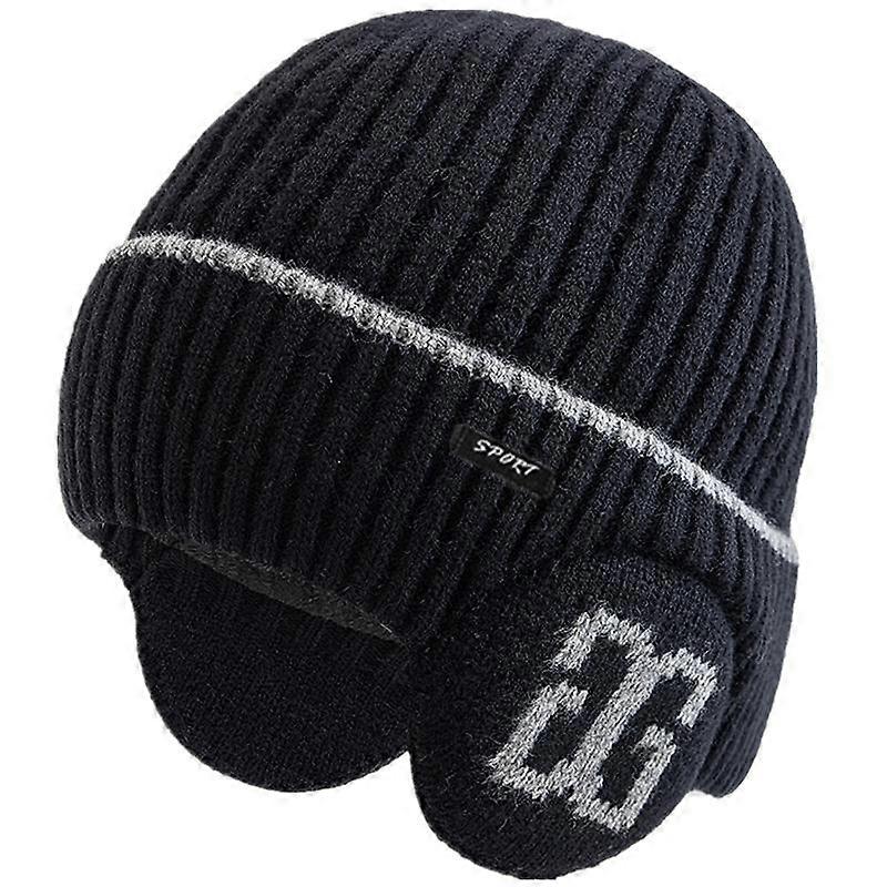 New Unisex Plush Fur Lined Winter Beanie Hat With Earflap Fashion Winter Hats For Men Women Outdoor Classic Keep Warm Cap
