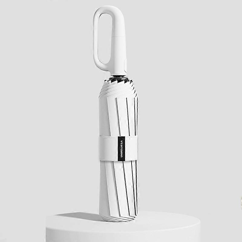 Fully Automatic Reverse Folding Umbrella With Windproof Reflective Stripe Uv Umbrellas For Men And Women Carabiner Handle Travel