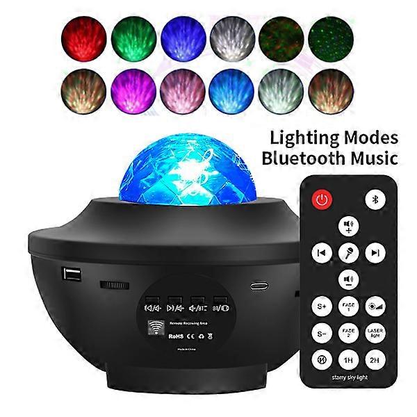 Star projector with Bluetooth speaker - Your own multi-colored galaxy lamp
