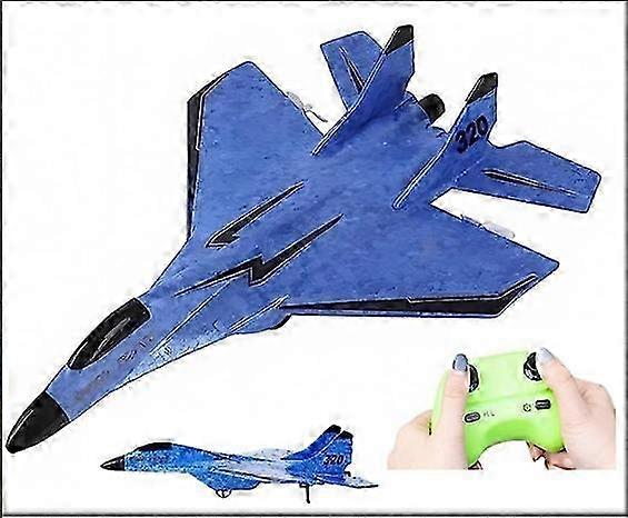 2025 ZY-320 Remote Control Airplane 2CH 24GHz RC Plane with Lights Foam RC Fighter Jet for Kids Beginners Flying Toy
