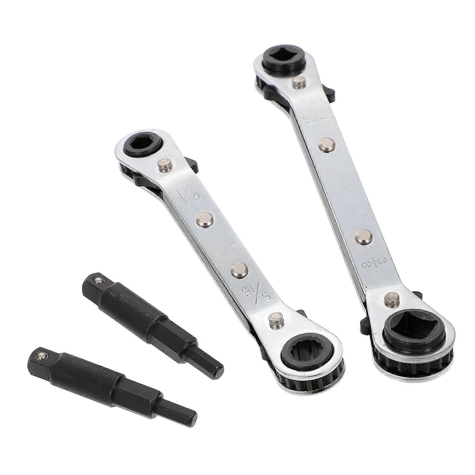 1Satz Dual End Ratschenschluessel For Refrigeration Equipment Durable And Efficient For Automotive Mechanical Industry