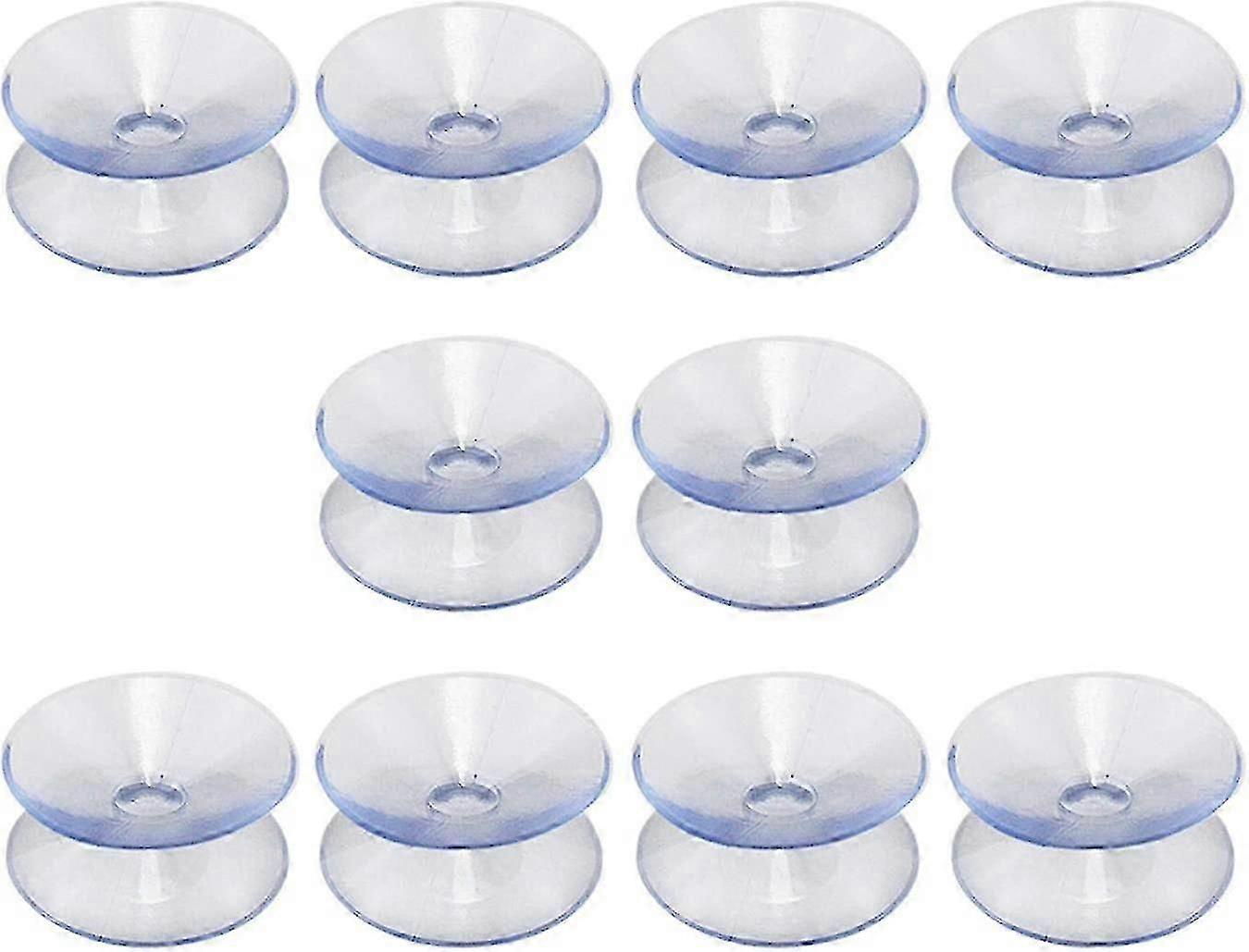 10pc Double-Sided Suction Cups for Glass Surfaces (30mm)