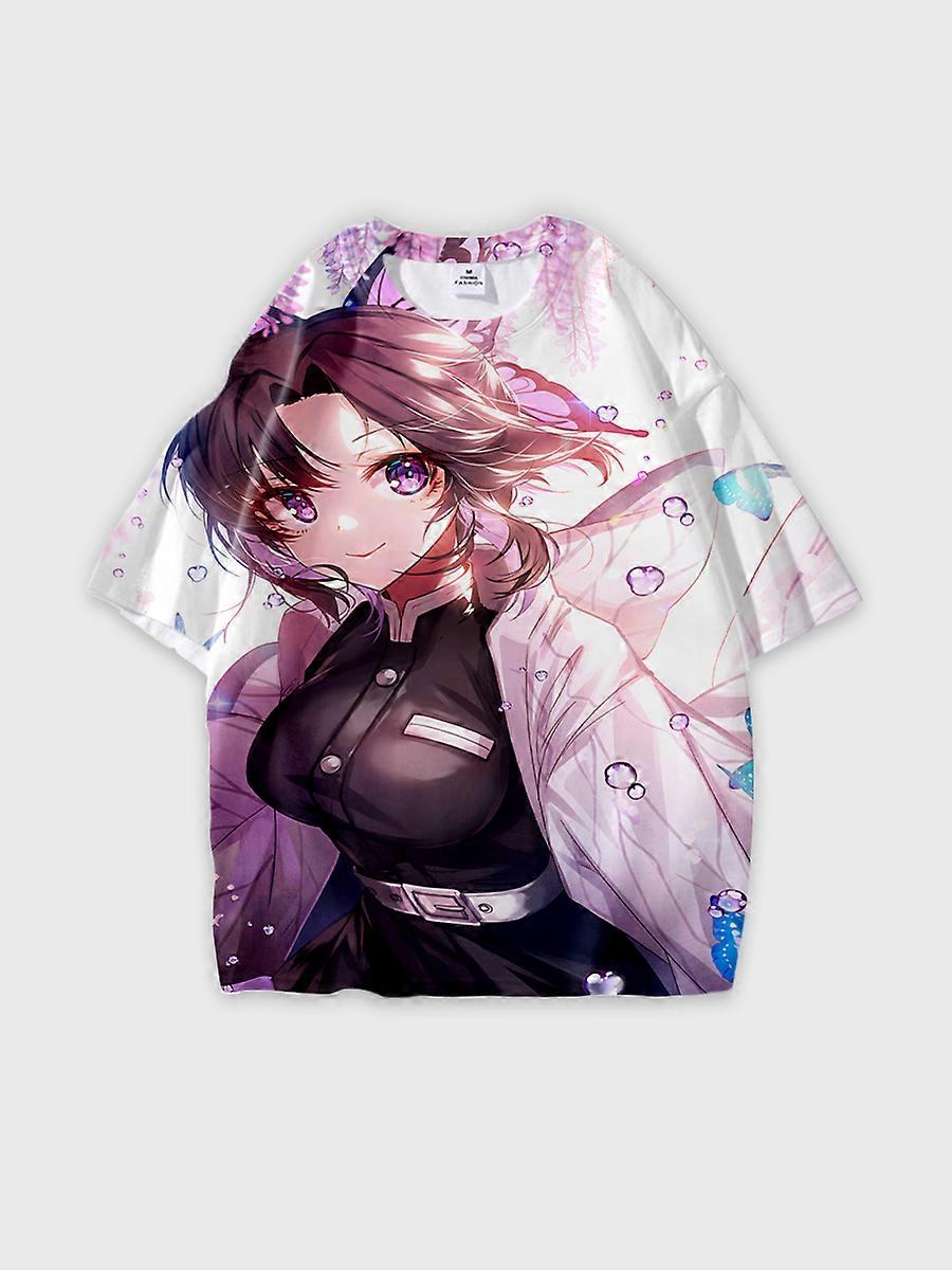 T-shirt round neck Character Pattern loose short sleeve P739