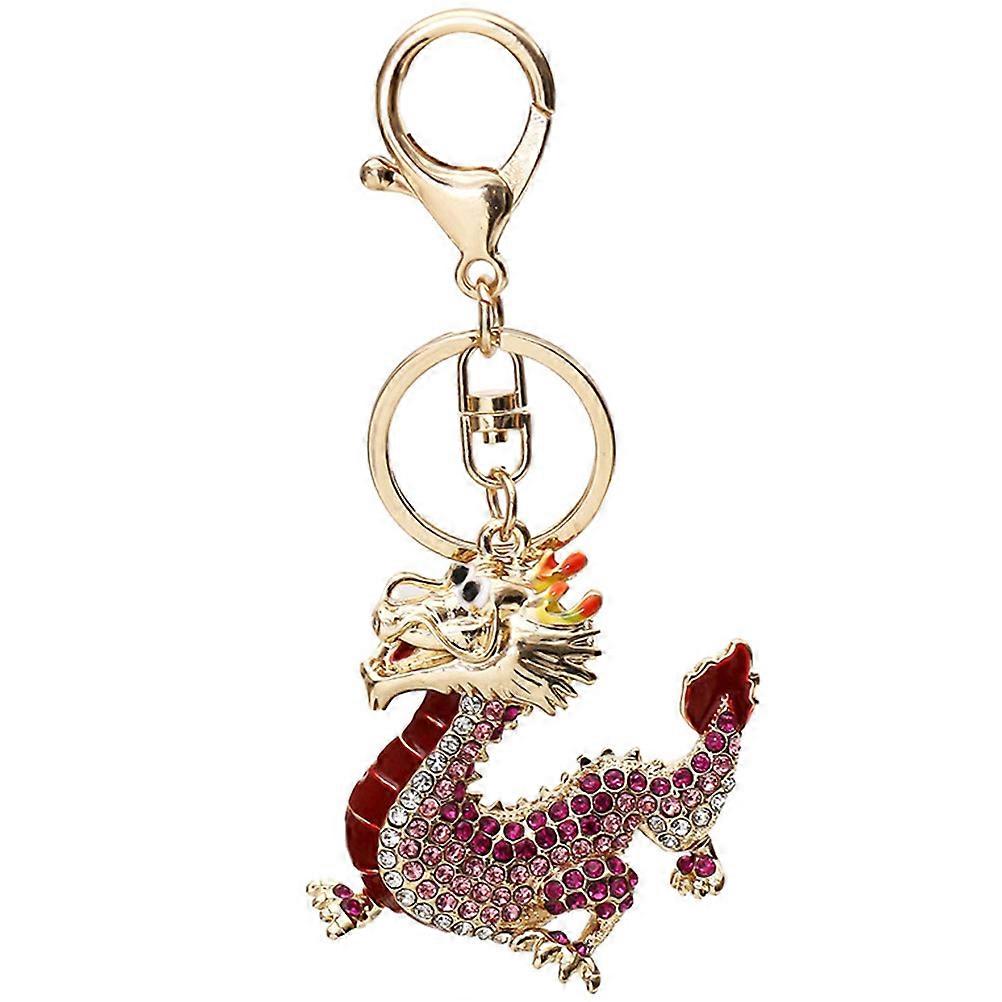 Dragon Rhinestone Keychain For Gift Giving Gorgeous Multi Color Style Suitable For 5.5X5.5CM Size 1Pcs